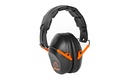 WALKER'S GWPFPM1BKO PRO LOW PROFILE PASSIVE MUFF 22 DB OVER THE HEAD BLACK/ORANGE ACCENT POLYMER