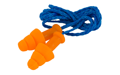 [11839] HOWARD LEIGHT R01520 CORDED EAR PLUGS SMART FIT FOAM 25 DB BEHIND THE NECK ORANGE EAR BUDS WITH BLUE CORD ADULT 2 PAIR