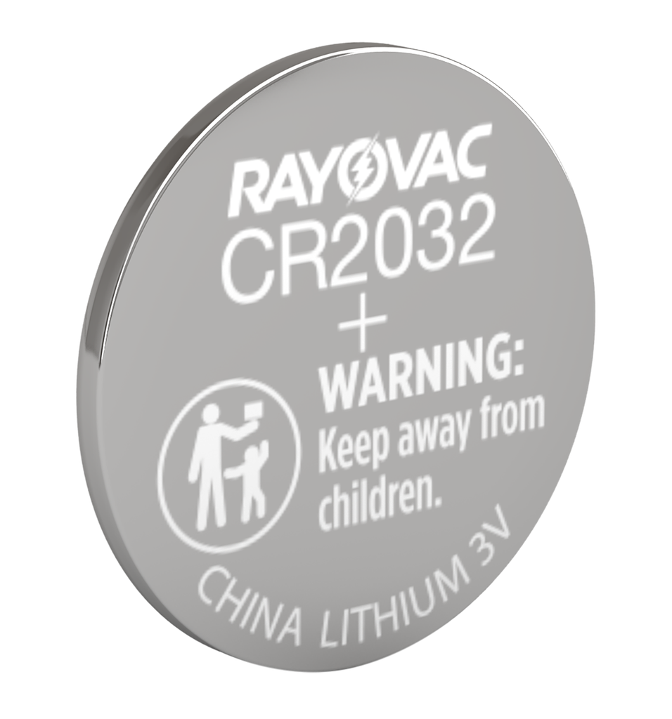 [11219] RAYOVAC KECR20321 CR2032 LITHIUM COIN CELL  SILVER 3.0 VOLTS 225 MAH