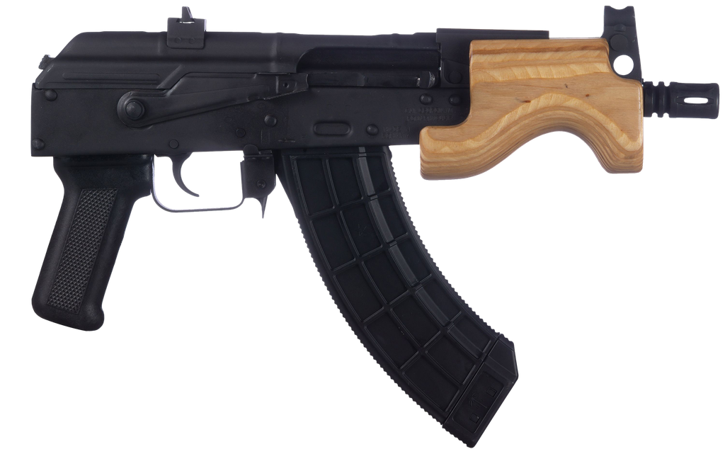 [10952] CENTURY ARMS HG2797N DRACO MICRO 7.62X39MM 30+1 6.25" BLACK THREADED BARREL, BLACK STEEL RECEIVER, BLACK POLYMER GRIP, RIGHT HAND, INCLUDES MAGAZINE