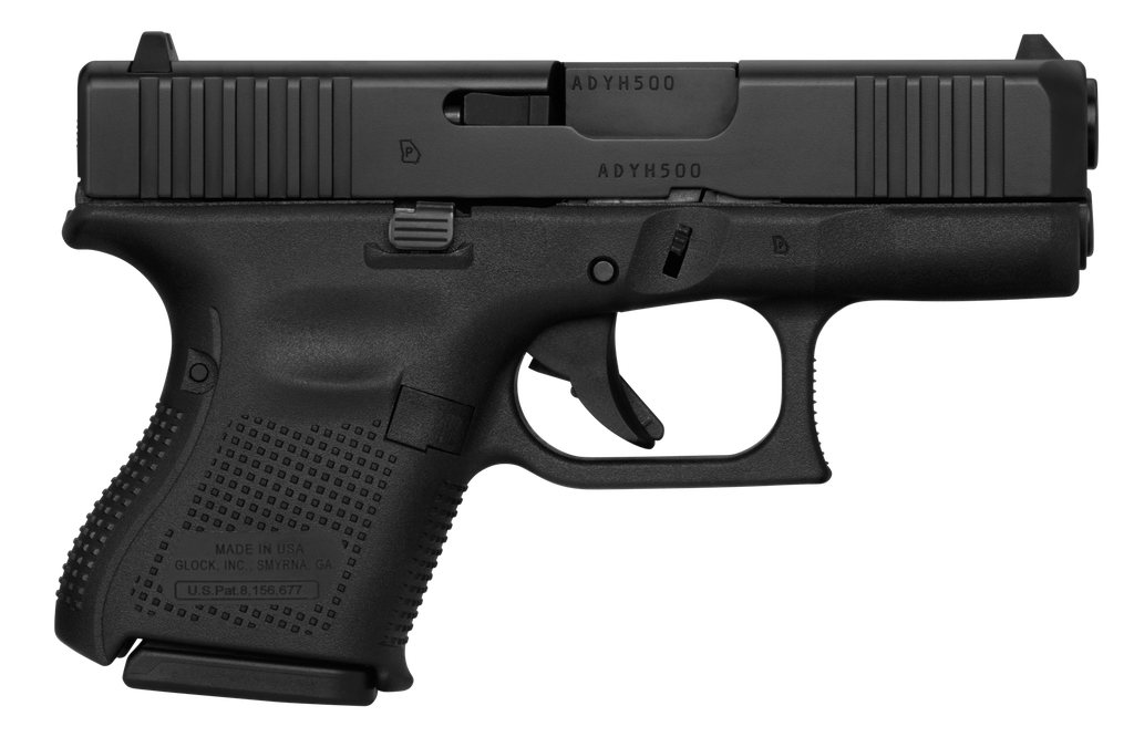 GLOCK UA265S201 G26 GEN5 SUB-COMPACT 9MM LUGER 10+1 3.43" BLACK GMB BARREL, BLACK NDLC SERRATED SLIDE, BLACK POLYMER FRAME, BLACK TEXTURED W/INTERCHANGEABLE BACKSTRAP GRIP, AMBIDEXTROUS, USA MADE
