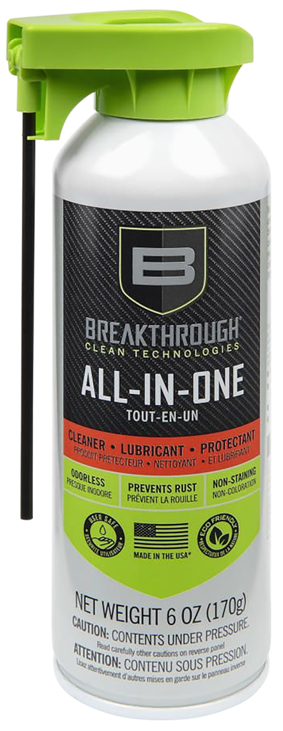 [19541] BREAKTHROUGH CLEAN BTACLP6OZ ALL-IN-ONE GUN CARE AEROSOL 6 OZ