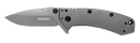 KERSHAW 1555TI CRYO  2.75" FOLDING DROP POINT PLAIN GRAY TIN 8CR13MOV SS BLADE GRAY PVD STAINLESS STEEL HANDLE INCLUDES POCKET CLIP