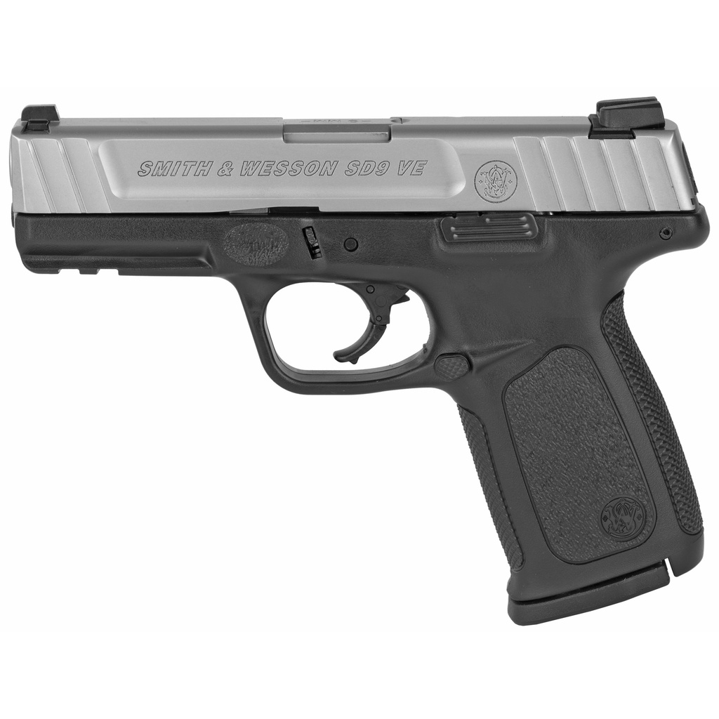 Smith & Wesson SD9 VE, 9mm, 4" Barrel, Stainless/Black