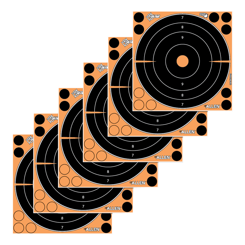 [9602] ALLEN EZ AIM ADHESIVE SPLASH 8 BULLSEYE 6 PK