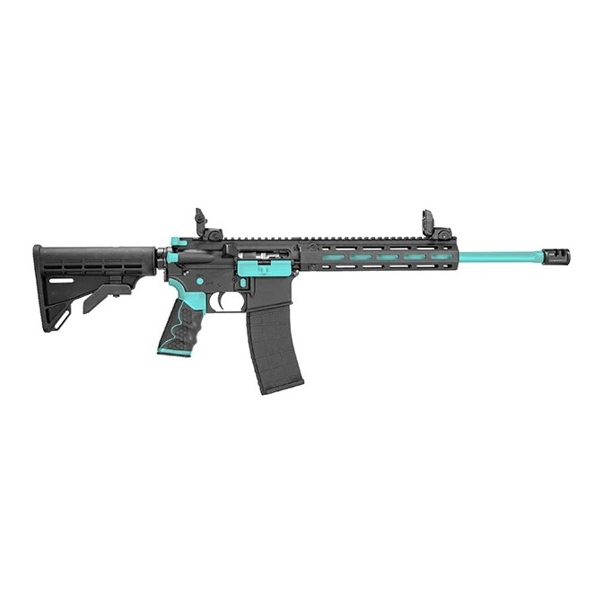 Tippmann Arms M4-22 Redline, 22 LR, 16" Fluted Threaded Barrel, 25+1, Black/Robin Egg Blue