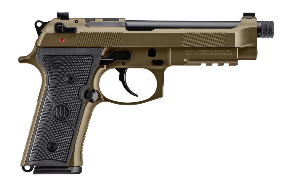 [082442067308] Beretta M9A4 Overlanding, 9mm, 5" Threaded Barrel, 18+1, Bronze