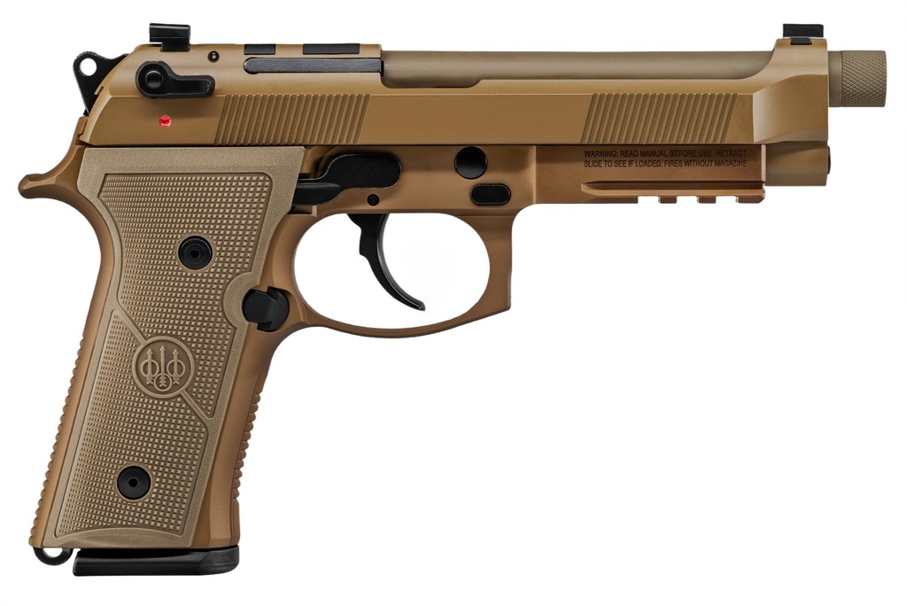 [082442940670] Beretta M9A4, 9mm, 5" Threaded Barrel, 10+1, FDE