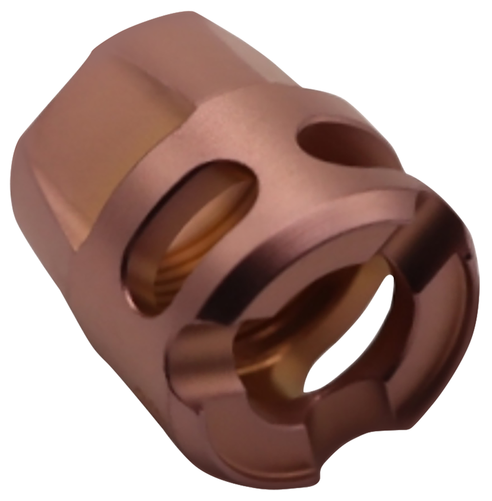 [19400] TRUE PRECISION INC TPYMICROC MICRO COMPENSATOR Y-TYPE COPPER 416R STAINLESS STEEL 1/2"X28 THREADS 9MM/380 ACP