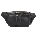 Lady Conceal Jessie Lambskin Concealed Carry Belt Bag, Black