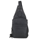 Lady Conceal Dakota Leather Concealed Carry Sling, Distressed Black