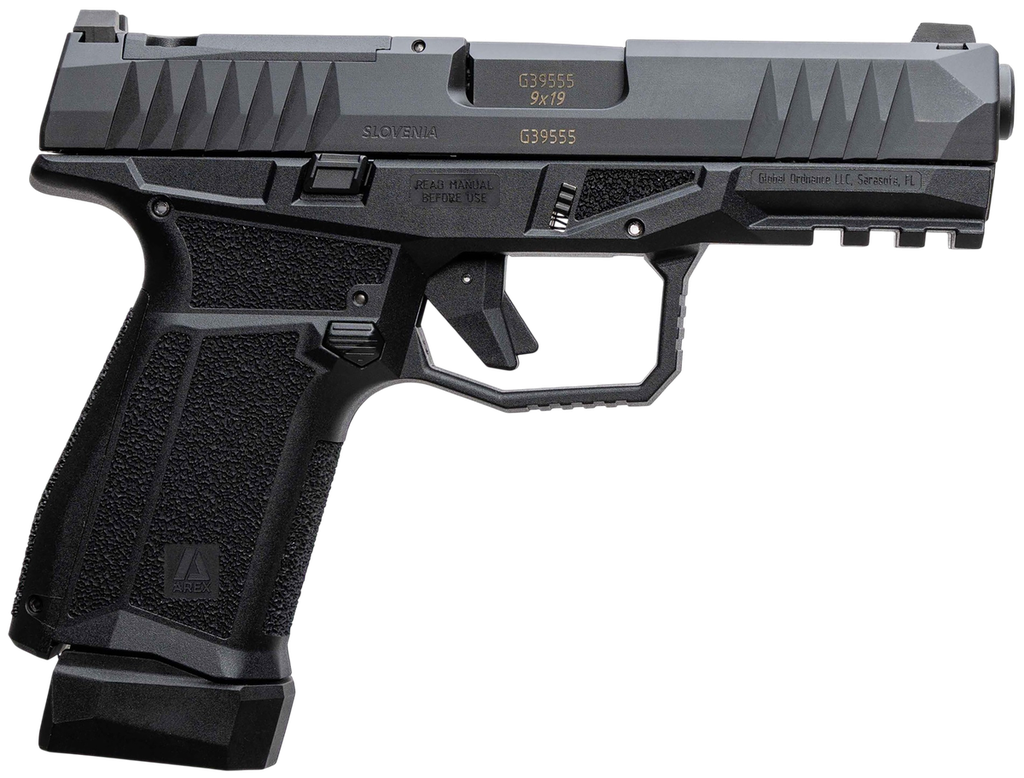 [PROD26-00071] AREX 815537024074 DELTA M GEN2 COMPACT FRAME 9MM LUGER 15+1 4" BLACK STEEL BARREL, BLACK NITRIDE STEEL OPTIC CUT/SERRATED SLIDE, BLACK POLYMER FRAME W/PICATINNY RAIL, BLACK STIPPLED GRIP, AMBIDEXTROUS