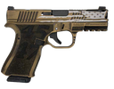 Black Rain Ordnance Frontline+ Trump Edition, 9mm, 4" Barrel, 15+1, Gold/Black