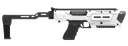 META TACTICAL LLC MX1-PS-WT MX-1 CONVERSION KIT COMPATIBLE W/GLOCK, WHITE ALUMINUM FRAME W/M-LOK & PICATINNY RAIL, BLACK POLYMER FOLDING STABILIZER