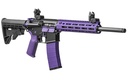 TIPPMANN ARMS A101222 M4-22 LTE 22 LR 25+1 16" BLACK PARKERIZED THREADED BARREL, MATTE BLACK ALUMINUM RECEIVER W/PICATINNY RAIL, PURPLE M-LOK HANDGUARD, COMPOSITE FOREND, BLACK POLYMER STOCK, PURPLE G