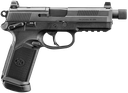 FN 66102271 FNX W/OPTIC 45 ACP 15+1 5.30" BLACK STEEL THREADED BARREL, OPTIC READY/SERRATED STAINLESS STEEL SLIDE & POLYMER FRAME W/PICATINNY RAIL, HOLOSUN 407C RED DOT, AMBIDEXTROUS