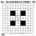 PRO-SHOT SSIT12PK  SIGHT-IN HANGING HEAVY PAPER 100YDS 14" X 14" BLACK/WHITE 12 PACK