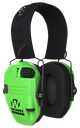 WALKER'S GWPRSEMHVG RAZOR SLIM ELECTRONIC MUFF 23 DB OVER THE HEAD HI-VIZ GREEN/BLACK POLYMER