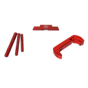 CROSS ARMORY CRG5OKRD 3 PIECE KIT  EXTENDED COMPATIBLE W/ GLOCK 26 GEN5 COMPATIBLE W/GLOCK 17/19/26/34 GEN5 RED ANODIZED STEEL/ALUMINUM