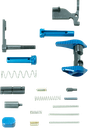 TIMBER CREEK OUTDOORS ARLPKB LOWER PARTS KIT  BLUE ANODIZED ALUMINUM FOR AR-15