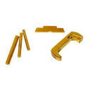 CROSS ARMORY CRG4OKGD 3 PIECE KIT  EXTENDED COMPATIBLE W/GLOCK GEN4 GOLD ANODIZED STEEL/ALUMINUM PISTOL