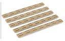 BRAVO COMPANY MFG. BCM KMRRPFDE5 KEYMOD RAIL PANEL KIT  AR-15 FLAT DARK EARTH POLYMER 5 PACK