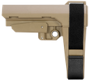 SB TACTICAL SBA3X02SB SBA3 X FLAT DARK EARTH ADJUSTABLE SYNTHETIC AR-PLATFORM