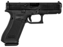 GLOCK PA455S203MOS G45 GEN5 COMPACT MOS 9MM LUGER 4.02" 17+1 BLACK BLACK NDLC STEEL WITH FRONT SERRATIONS & MOS CUTS SLIDE BLACK ROUGH TEXTURE INTERCHANGEABLE BACKSTRAPS GRIP