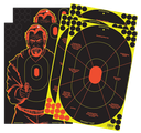 BIRCHWOOD CASEY 34630 SHOOT-N-C REACTIVE TARGET COMBO PACK SELF-ADHESIVE PAPER MULTI COLOR 12"X18" OVAL SILHOUETTE/BAD GUY 5 PACK
