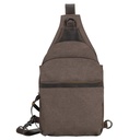 Lady Conceal Dakota Large Canvas Concealed Carry Sling, Dark Brown