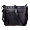 Lady Conceal Faith Leather Concealed Carry Crossbody, Black