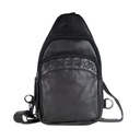 Lady Conceal Taylor Leather Concealed Carry Sling Backpack, Black
